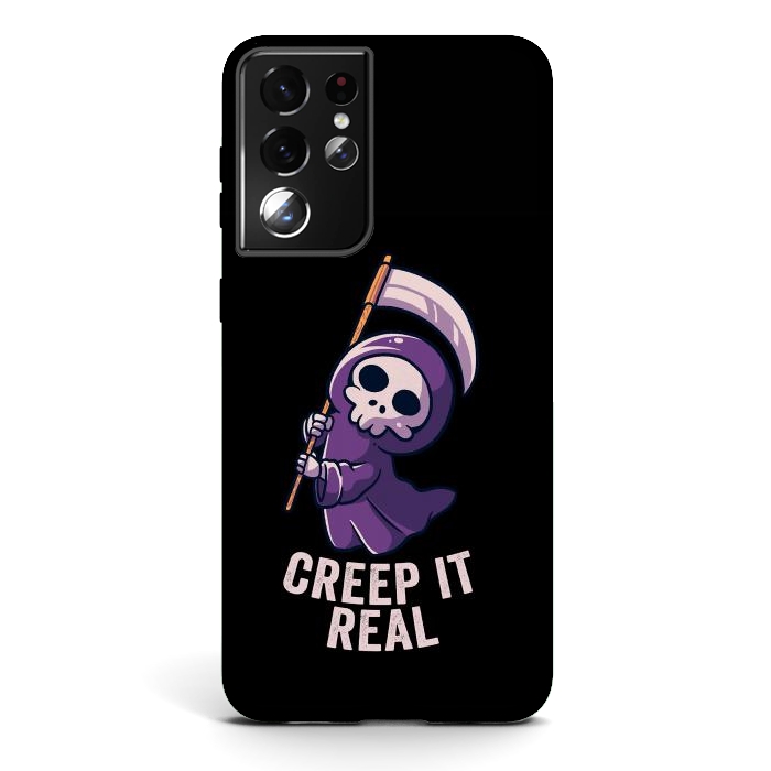 Galaxy S21 ultra StrongFit Creep It Real - Skull by eduely