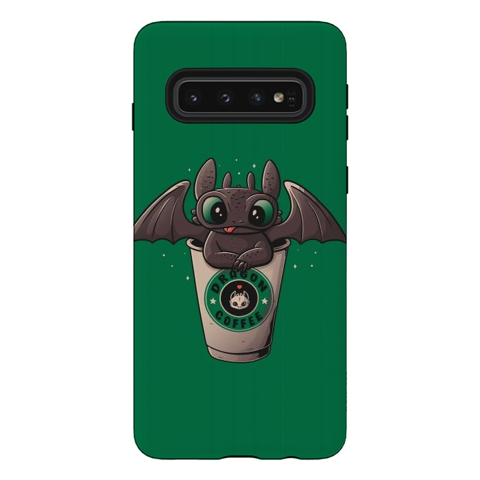 Galaxy S10 StrongFit Dragon Coffee by eduely