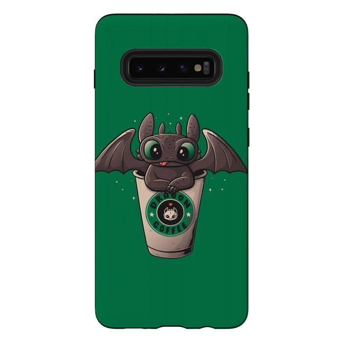 Galaxy S10 plus StrongFit Dragon Coffee by eduely