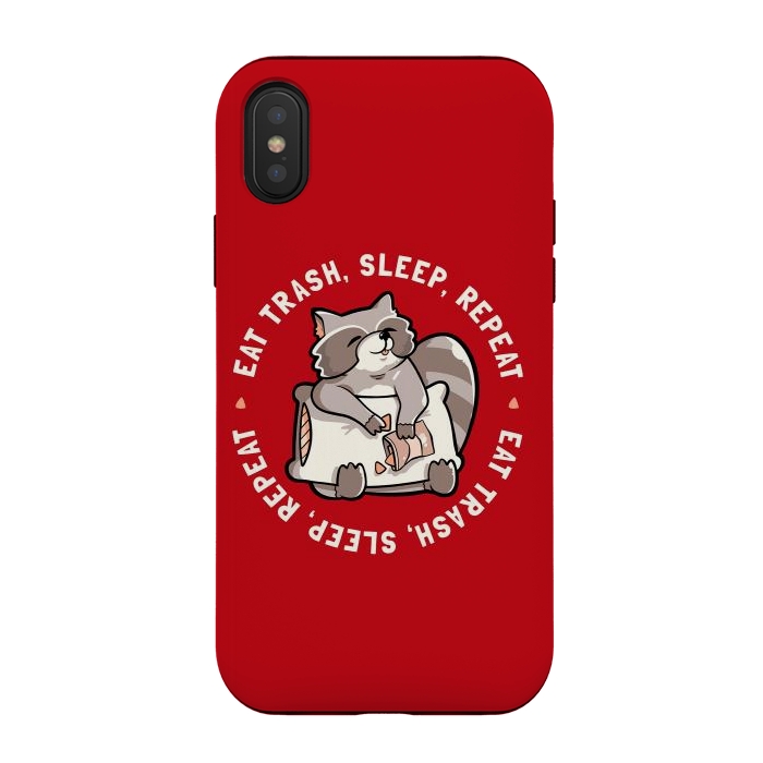 iPhone Xs / X StrongFit Eat Garbage Sleep Repeat by eduely