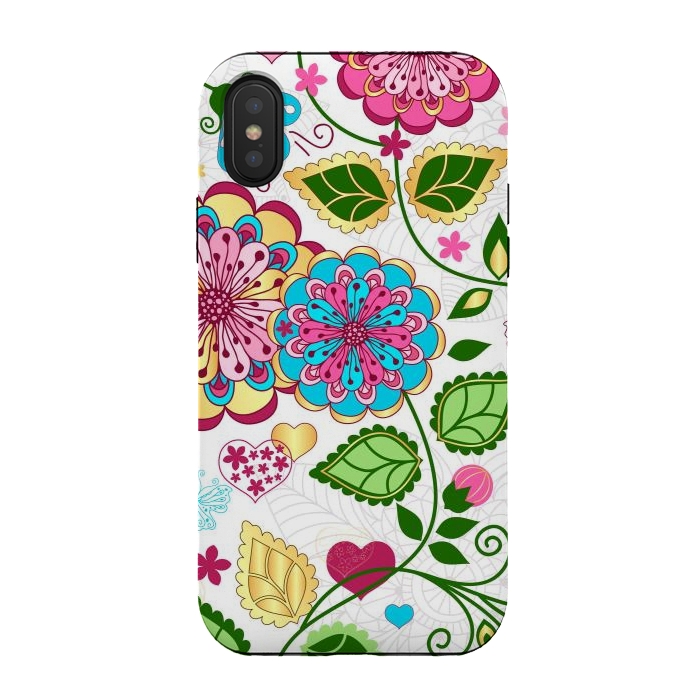 iPhone Xs / X StrongFit Design Floral Pattern by ArtsCase
