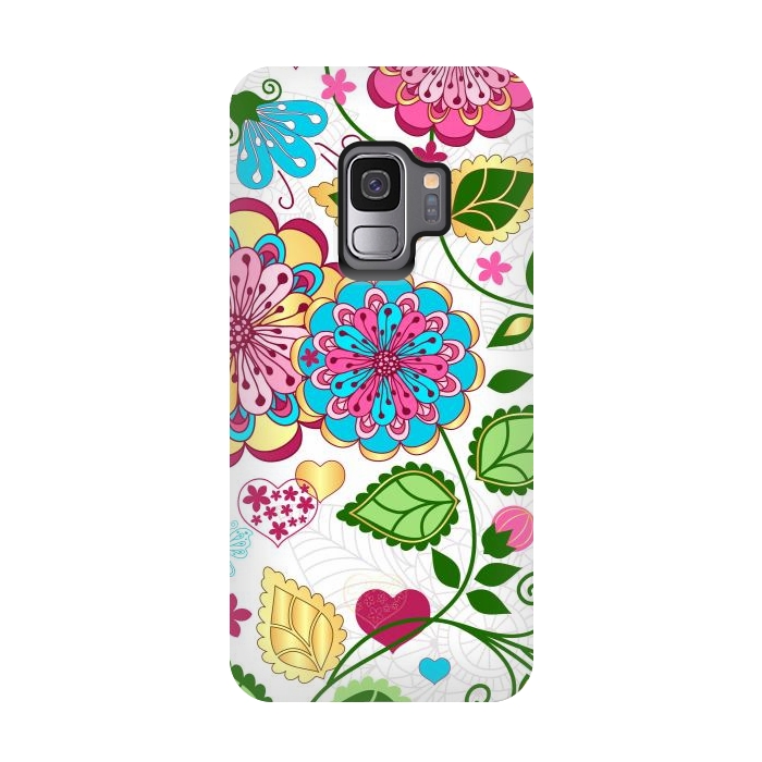 Galaxy S9 StrongFit Design Floral Pattern by ArtsCase