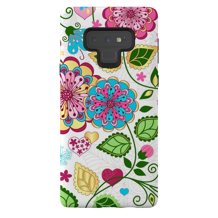 Galaxy Note 9 StrongFit Design Floral Pattern by ArtsCase