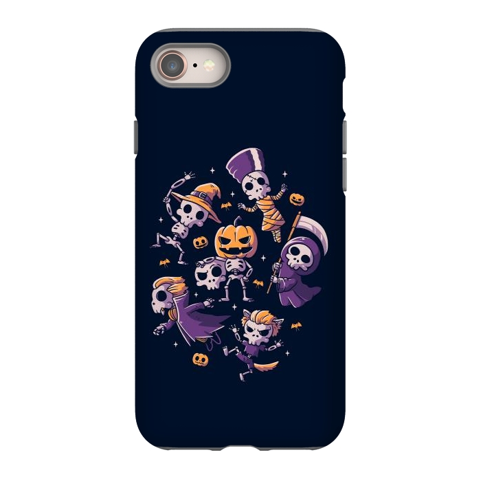 iPhone 8 StrongFit Halloween Skulls by eduely