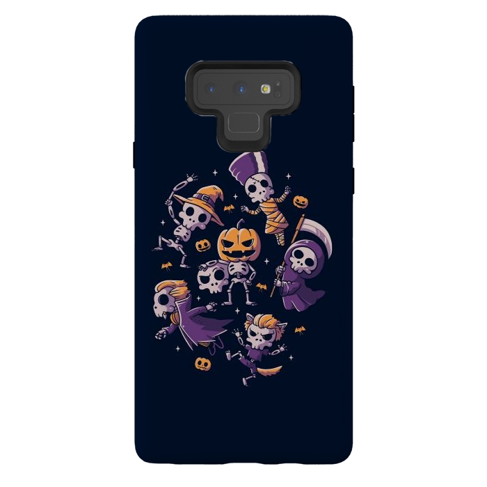 Galaxy Note 9 StrongFit Halloween Skulls by eduely