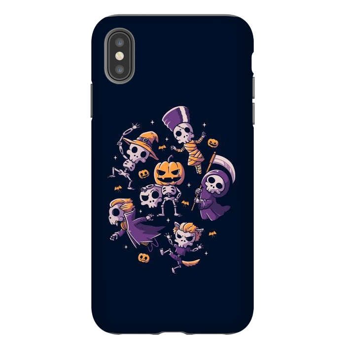 iPhone Xs Max StrongFit Halloween Skulls by eduely