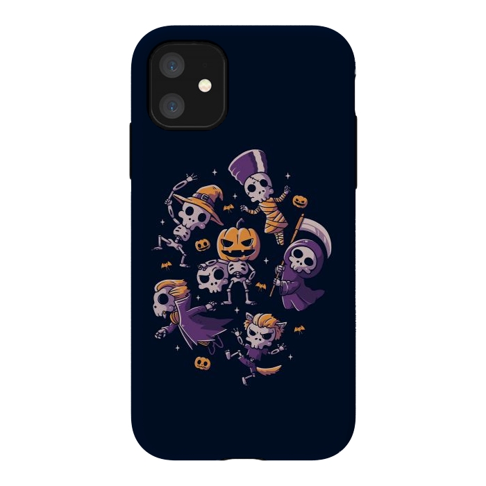 iPhone 11 StrongFit Halloween Skulls by eduely