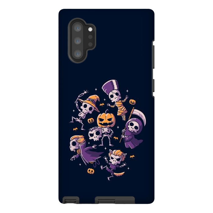 Galaxy Note 10 plus StrongFit Halloween Skulls by eduely