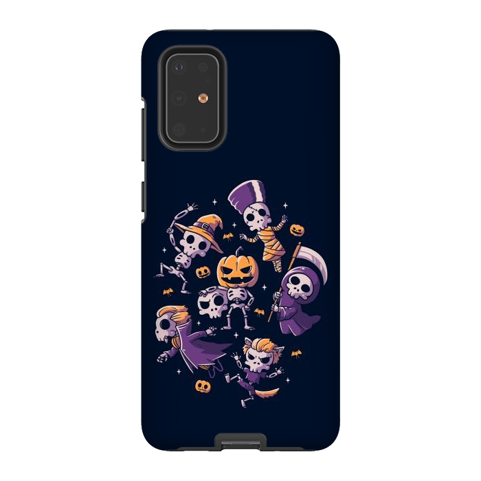 Galaxy S20 Plus StrongFit Halloween Skulls by eduely