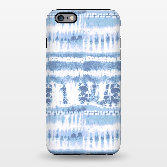 iPhone 6/6s plus StrongFit Denim blue tie-dye ethnic stripes by Oana 
