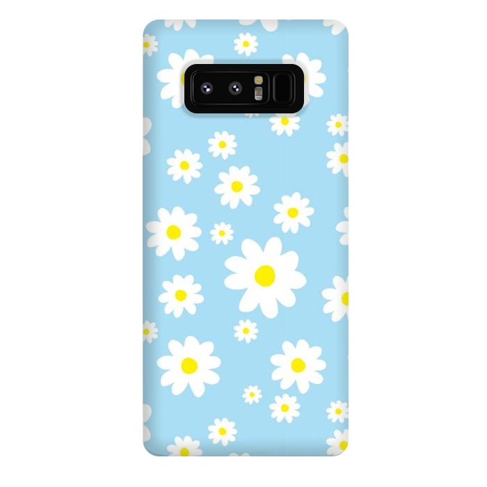 Galaxy Note 8 StrongFit Blue Daisy Flower Pattern by Julie Erin Designs