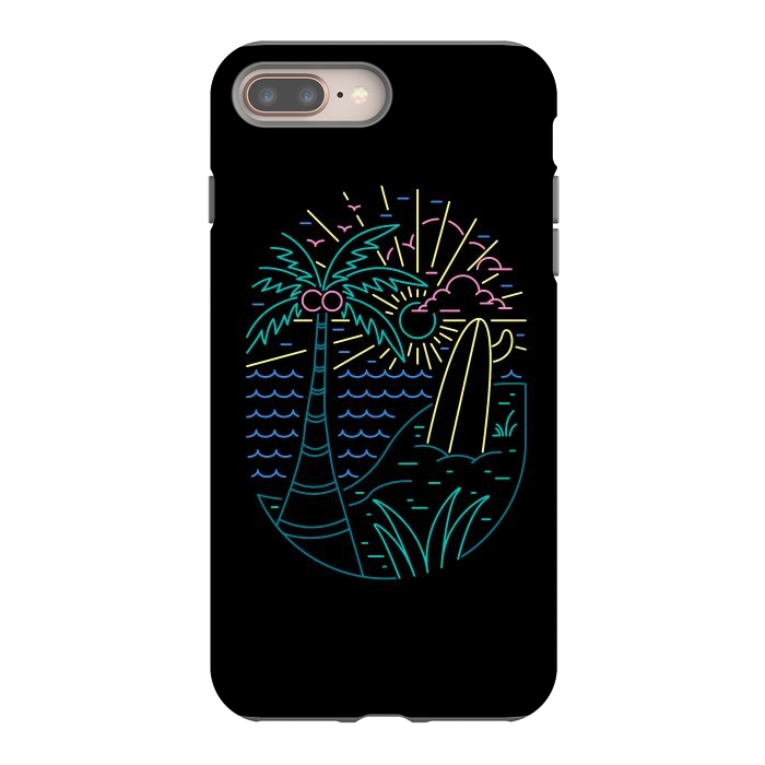 iPhone 7 plus StrongFit Beach Neon by Afif Quilimo