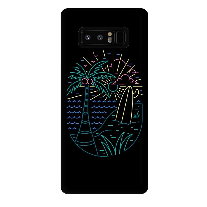 Galaxy Note 8 StrongFit Beach Neon by Afif Quilimo