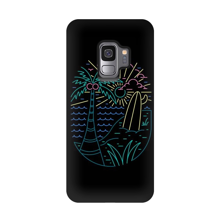 Galaxy S9 StrongFit Beach Neon by Afif Quilimo