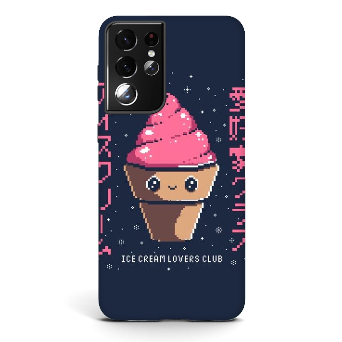 Galaxy S21 ultra StrongFit Ice cream lovers club by Ilustrata