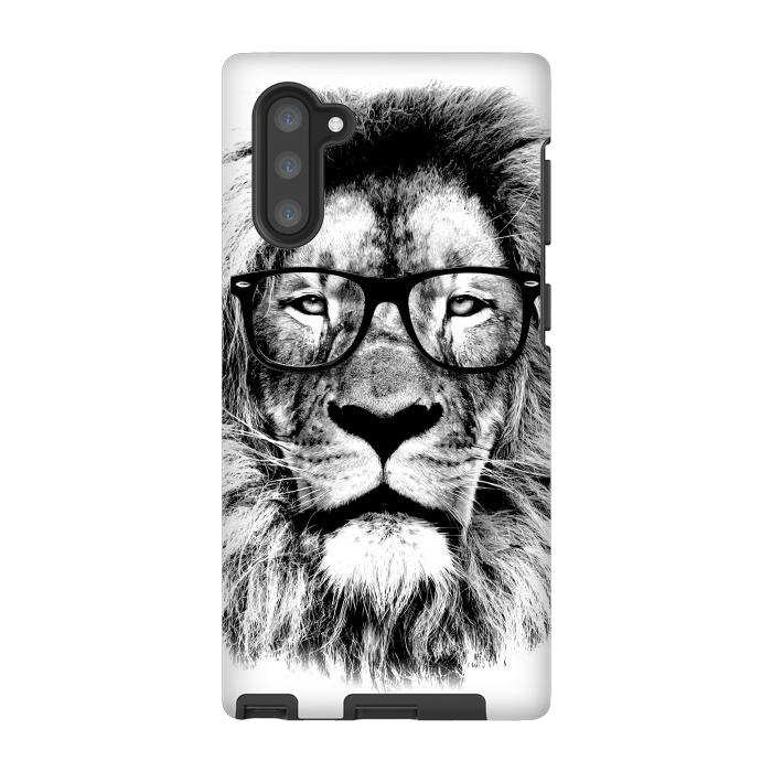 Galaxy Note 10 StrongFit The King Lion of The Library by Mitxel Gonzalez