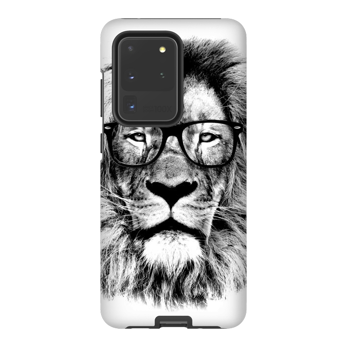 Galaxy S20 Ultra StrongFit The King Lion of The Library by Mitxel Gonzalez