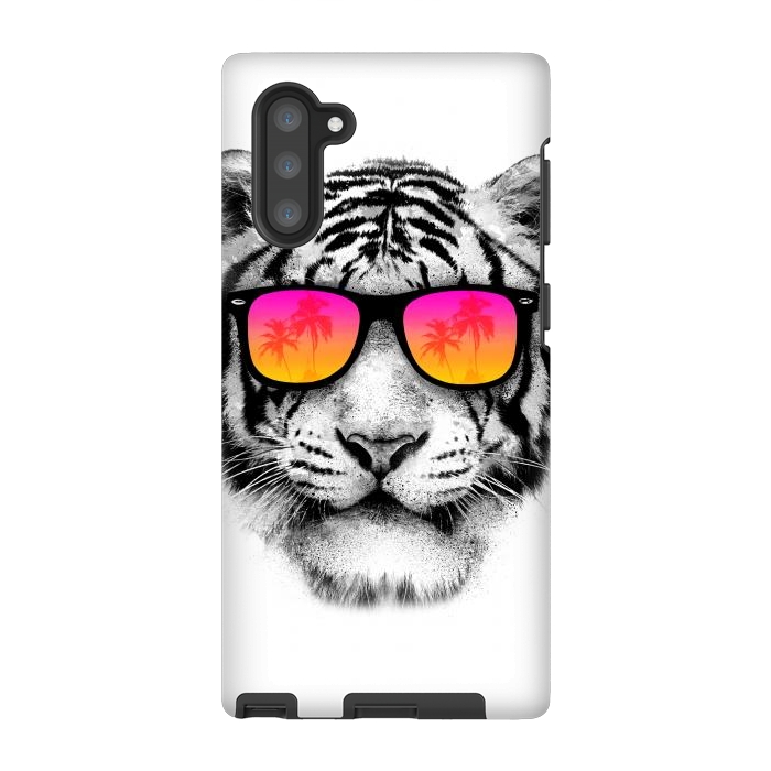 Galaxy Note 10 StrongFit The Coolest Tiger by Mitxel Gonzalez
