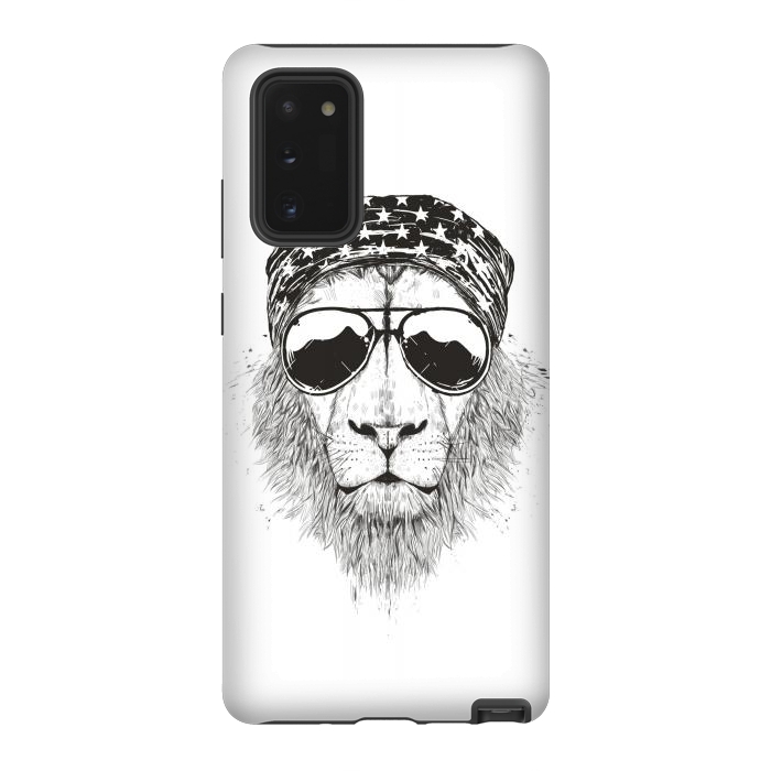 Galaxy Note 20 StrongFit Wild lion (bw) by Balazs Solti