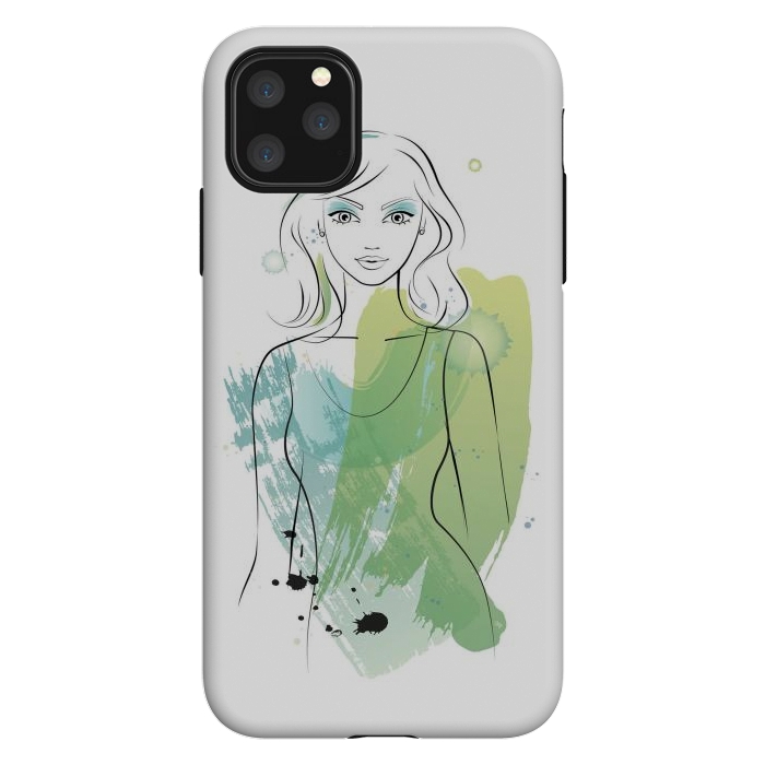 iPhone 11 Pro Max StrongFit Watercolour girl by Martina
