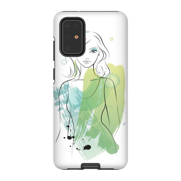 Galaxy S20 Plus StrongFit Watercolour girl by Martina