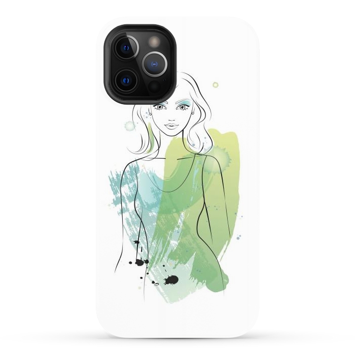 iPhone 12 Pro Max StrongFit Watercolour girl by Martina