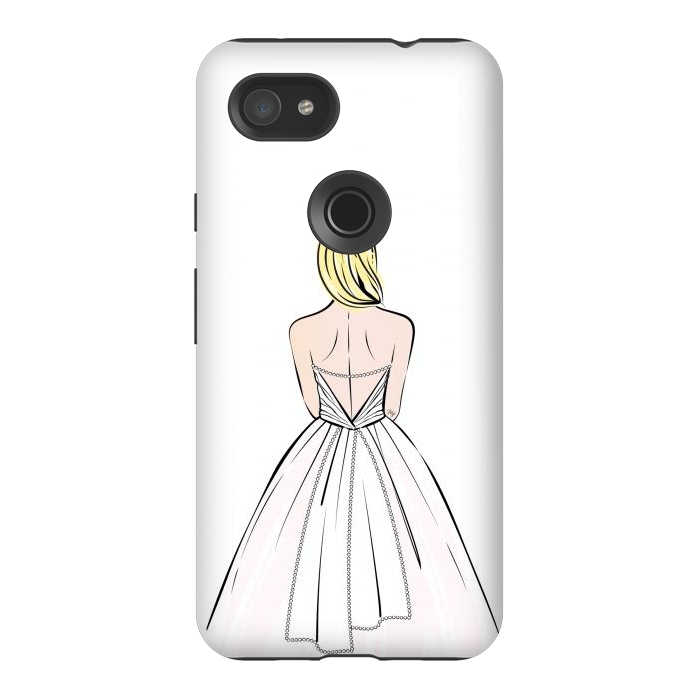 Pixel 3AXL StrongFit Elegant bride illustration by Martina