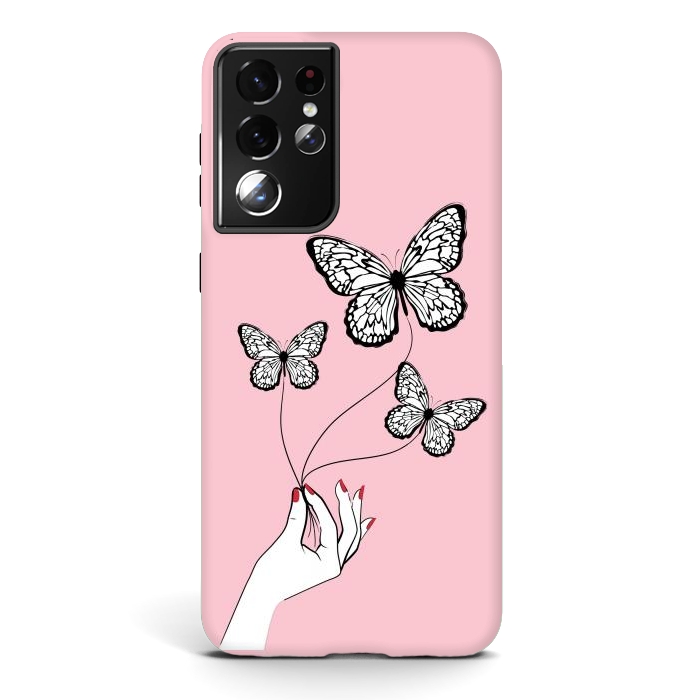 Galaxy S21 ultra StrongFit Butterfly Game by Martina