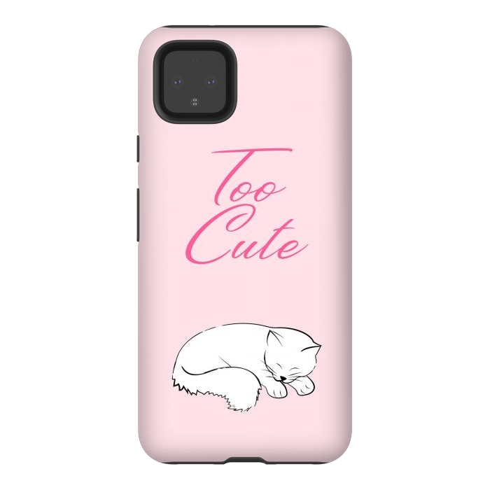 Pixel 4XL StrongFit Too cute pussy cat by Martina