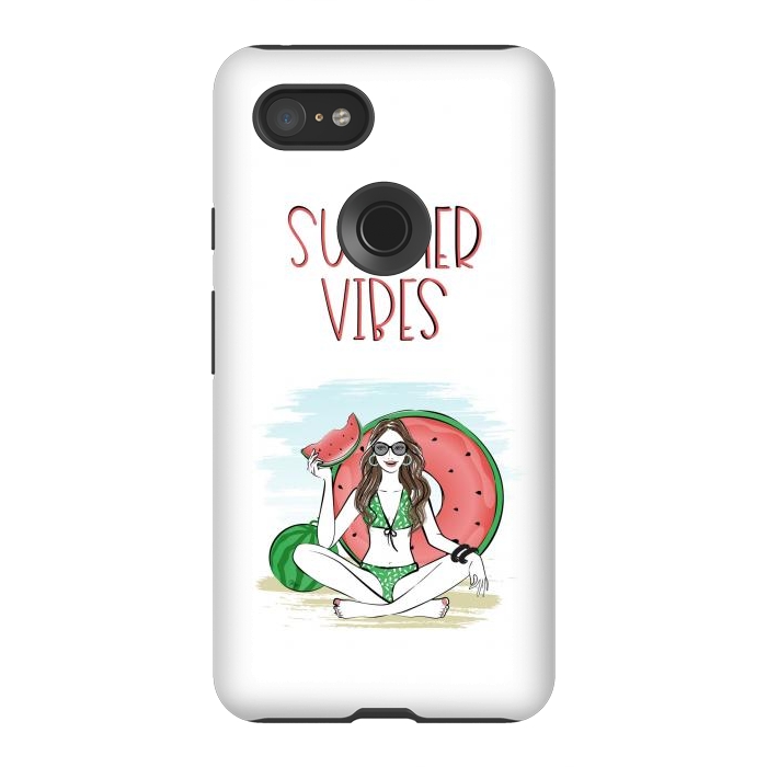 Pixel 3XL StrongFit Summer vibes girl by Martina