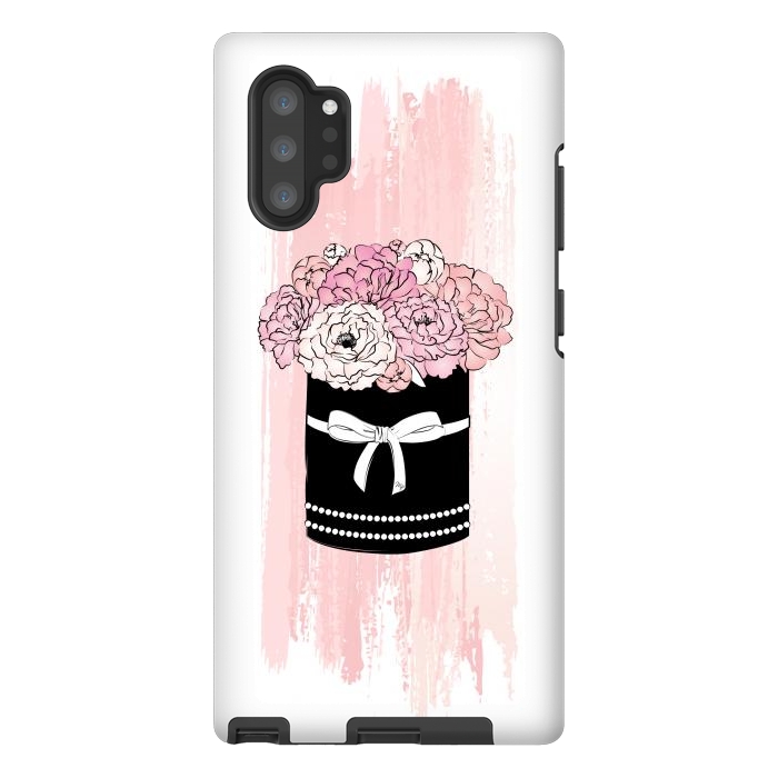 Galaxy Note 10 plus StrongFit Flower Box with pink Peonies by Martina