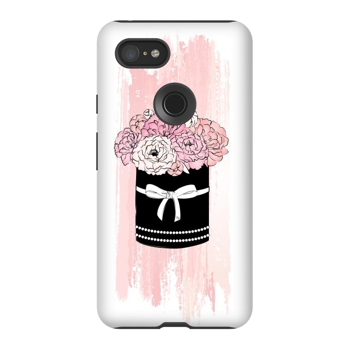 Pixel 3XL StrongFit Flower Box with pink Peonies by Martina
