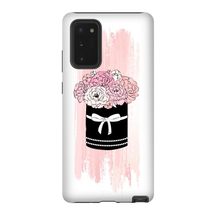 Galaxy Note 20 StrongFit Flower Box with pink Peonies by Martina
