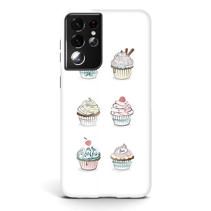 Galaxy S21 ultra StrongFit Sweet Cupcakes by Martina
