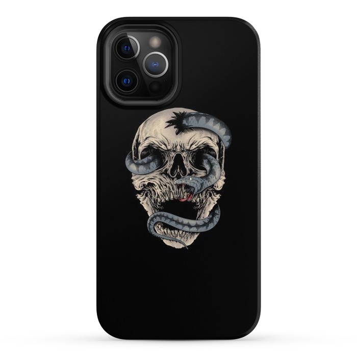 iPhone 12 Pro Max StrongFit Skull Snake by Afif Quilimo