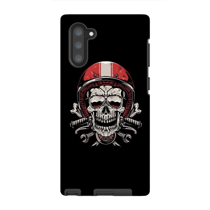 Galaxy Note 10 StrongFit Skull Biker 4 by Afif Quilimo