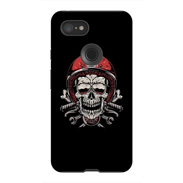 Pixel 3XL StrongFit Skull Biker 4 by Afif Quilimo