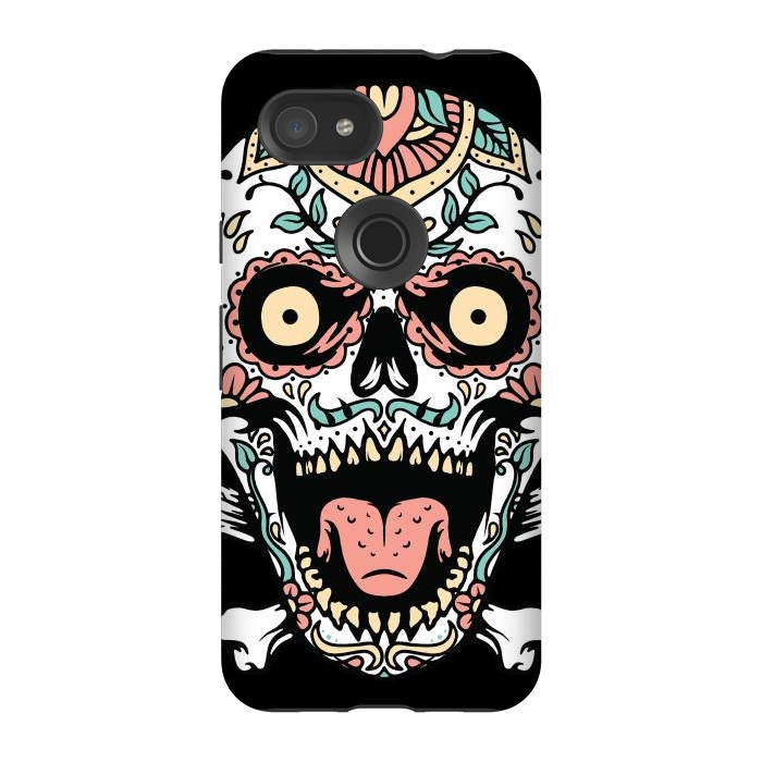 Pixel 3A StrongFit Mexican Skull 1 by Afif Quilimo