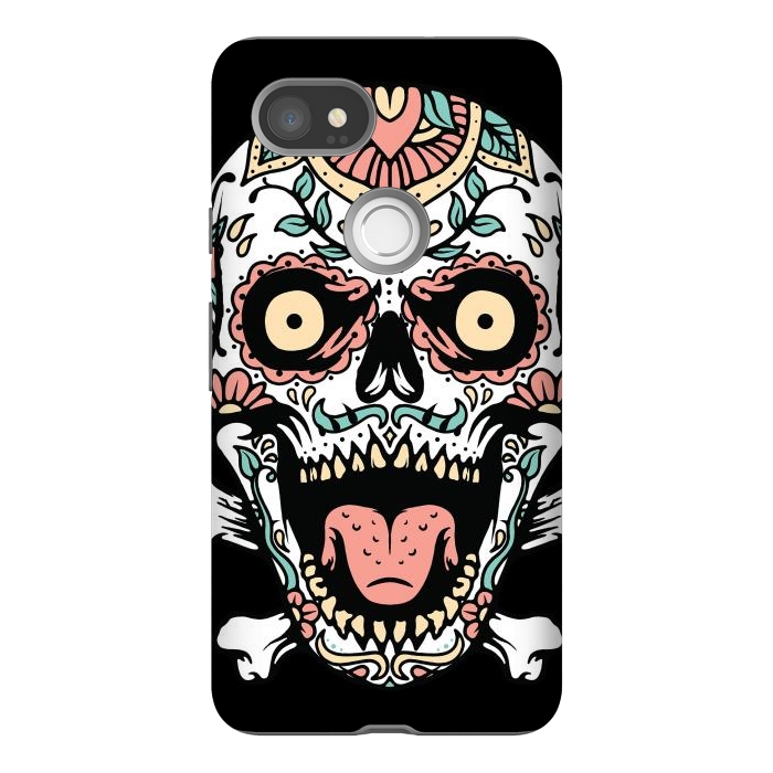 Pixel 2XL StrongFit Mexican Skull 1 by Afif Quilimo