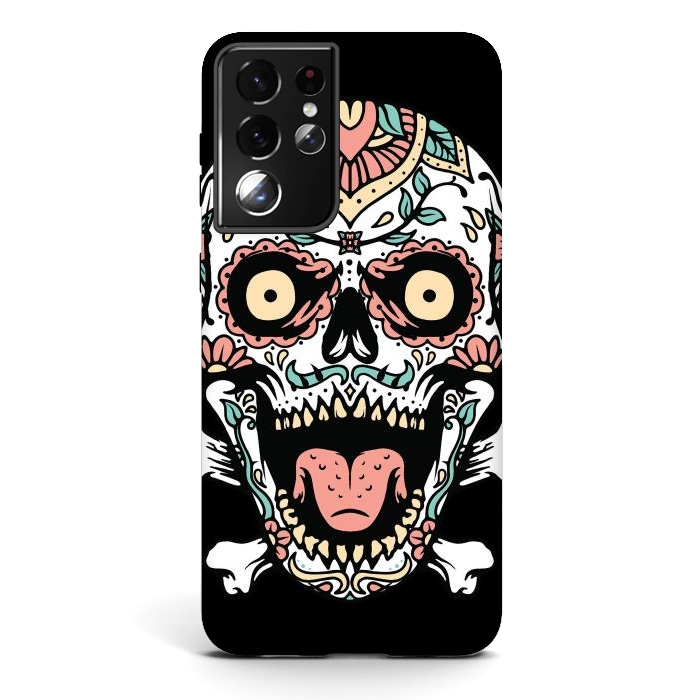 Galaxy S21 ultra StrongFit Mexican Skull 1 by Afif Quilimo