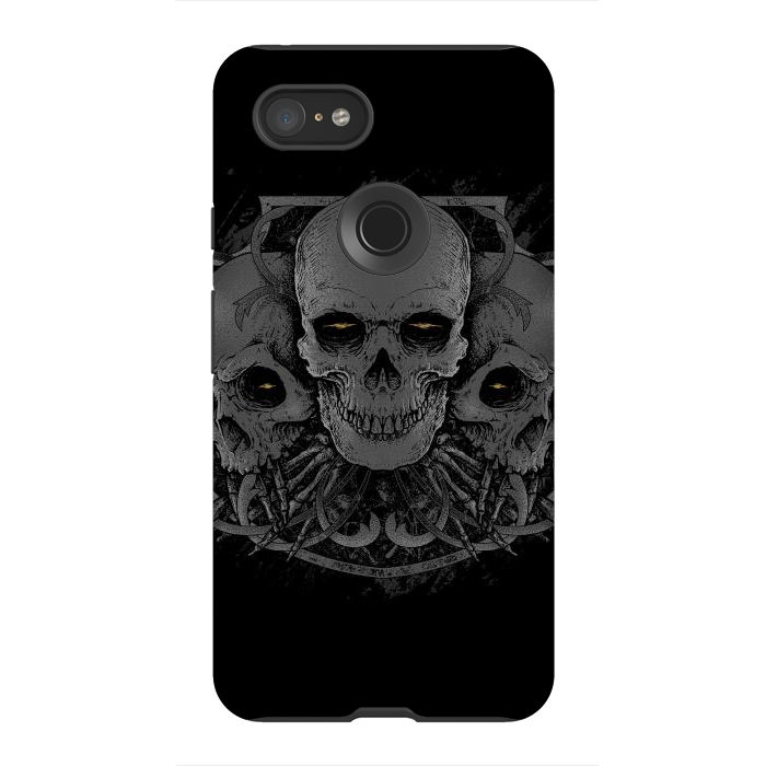 Pixel 3XL StrongFit 3 Skull by Afif Quilimo