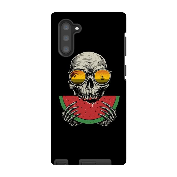 Galaxy Note 10 StrongFit Watermelon Skull by Afif Quilimo