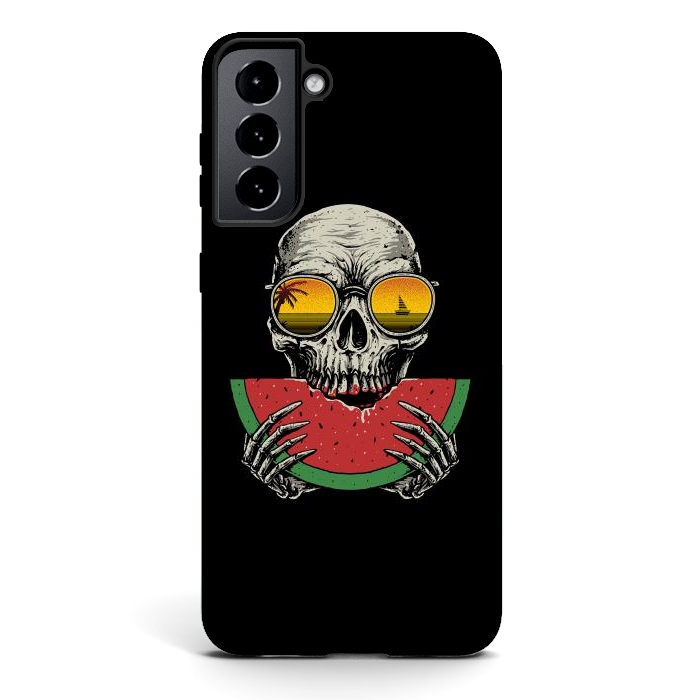 Galaxy S21 StrongFit Watermelon Skull by Afif Quilimo