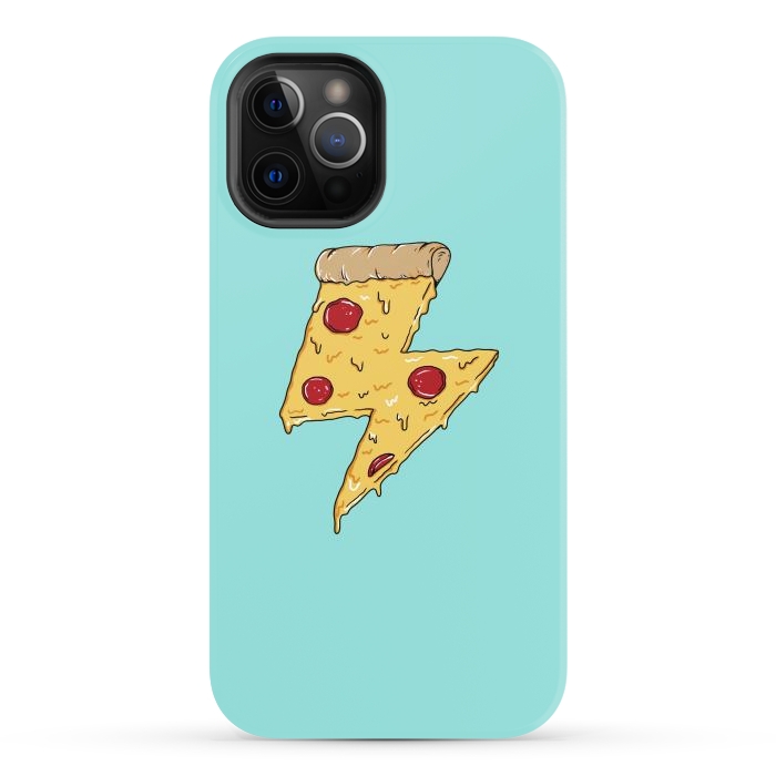 iPhone 12 Pro Max StrongFit Pizza power green by Coffee Man