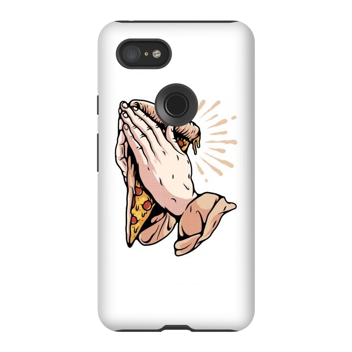 Pixel 3XL StrongFit Pray for Pizza by Afif Quilimo