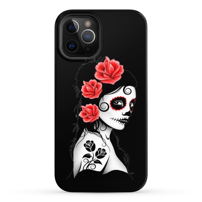 iPhone 12 Pro Max StrongFit sugar skull woman by haroulita