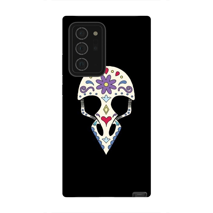Galaxy Note 20 Ultra StrongFit Bird sugar skull by Laura Nagel