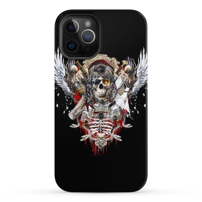 iPhone 12 Pro Max StrongFit Pirate Skull by Riza Peker