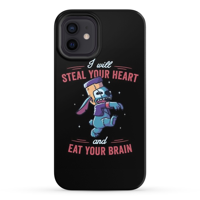 iPhone 12 StrongFit I Will Steal Your Heart And Eat Your Brain by eduely