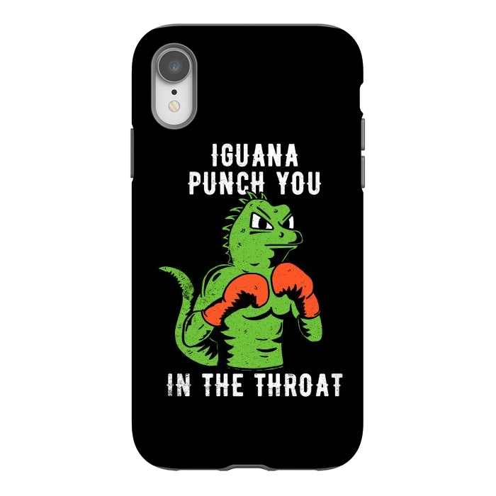 iPhone Xr StrongFit Iguana Punch You by eduely